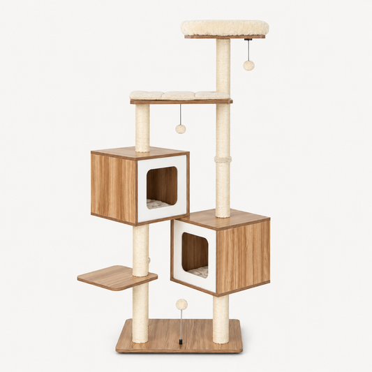 Wooden Multi-Level Cat Tree