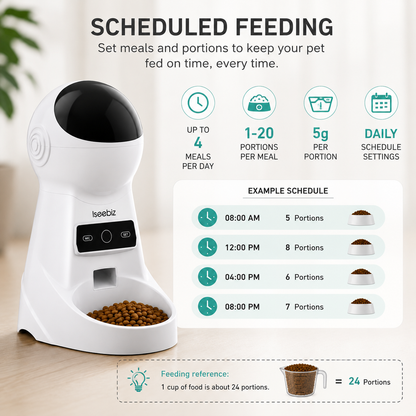 3L Automatic Pet Feeder with Camera