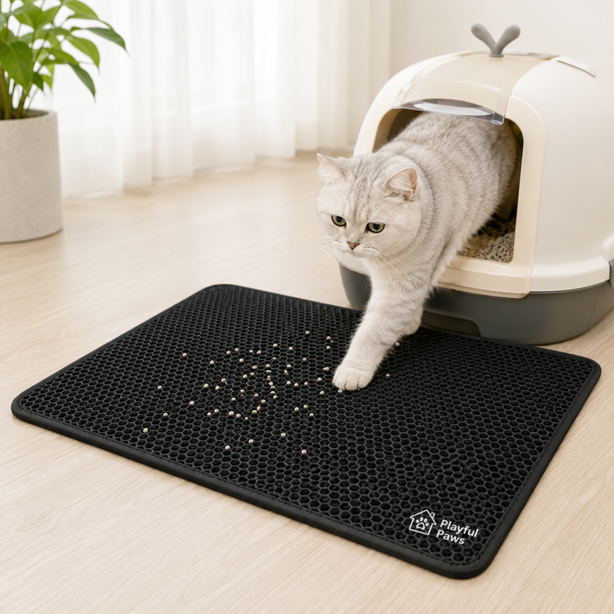 Double-Layer Cat Litter Mat